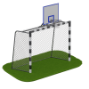 Ворота для минифутбола + стойка для баскетбола ARMS080.1 S-Dostavka - магазин СпортДоставка. Спортивные товары интернет магазин в Новошахтинске 