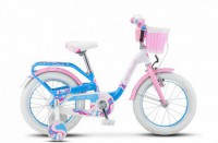 Детский велосипед Stels Pilot-190 16" V030 Белый розовый голубой 2022 - магазин СпортДоставка. Спортивные товары интернет магазин в Новошахтинске 