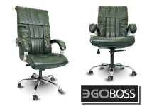 Офисное массажное кресло EGO BOSS EG1001 Малахит в комплектации ELITE натуральная кожа - магазин СпортДоставка. Спортивные товары интернет магазин в Новошахтинске 